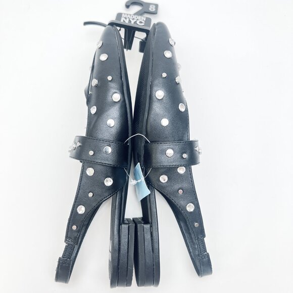 Sz 8 NWT Madden NYC Devin Stud Rhinestone Pointed Toe Mary Jane Slingback Sandal - Picture 8 of 11